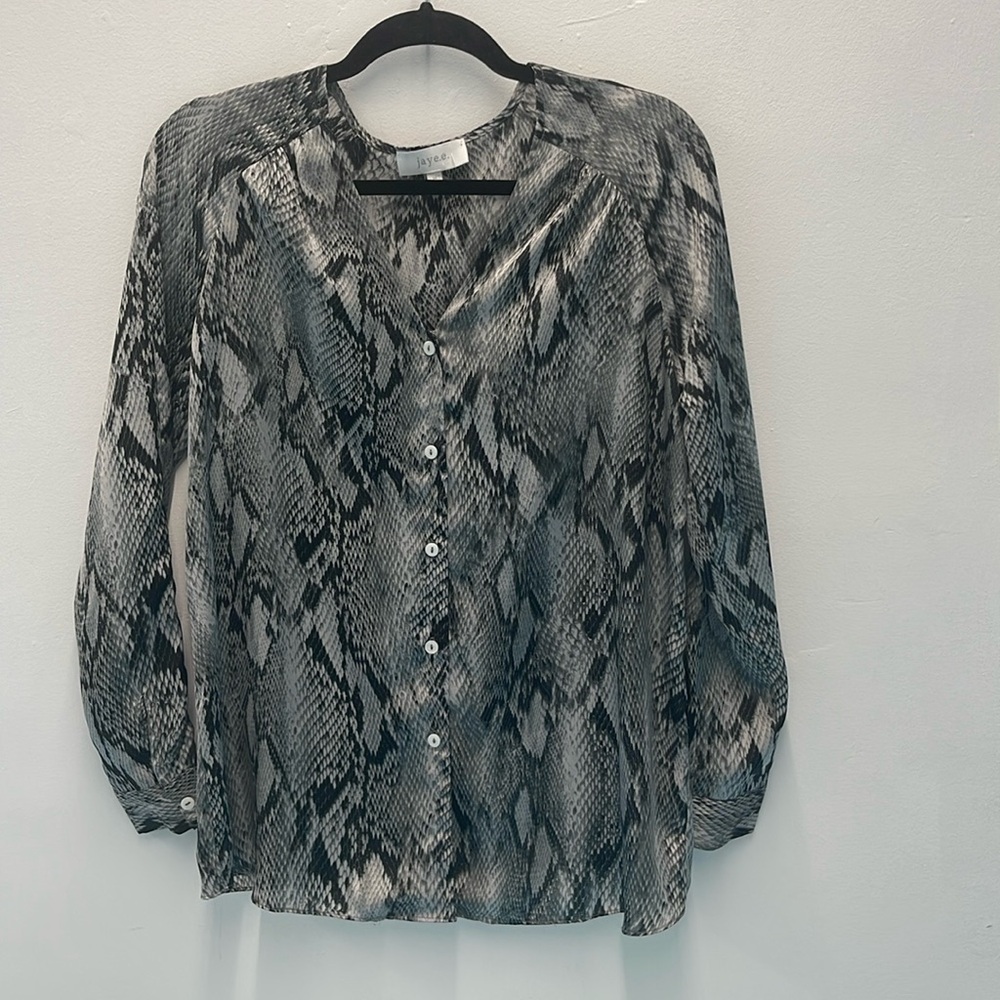 Jayee Snake Skin Print Blouse